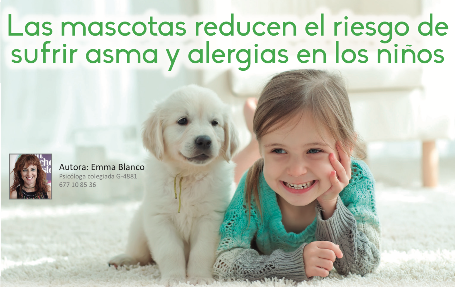 Tener mascotas disminuye el riesgo de alergias y asma en tu hijo