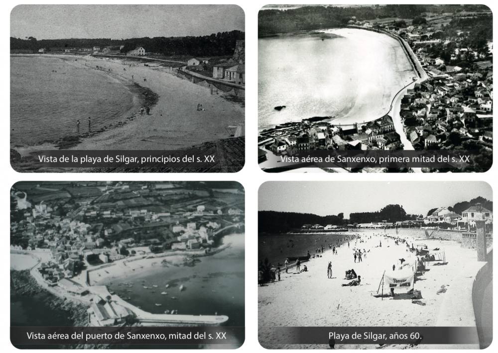 Fotografías antiguas de las playas de Sanxenxo 
